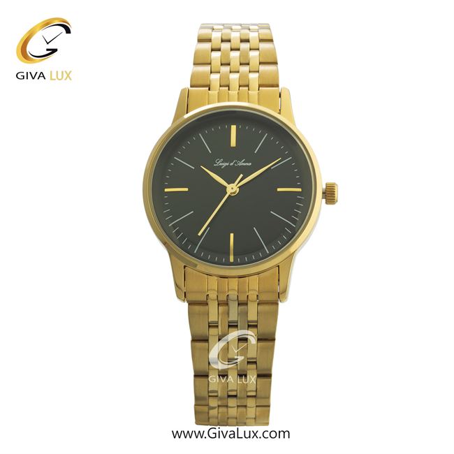 ساعت مچی اورجینال زنانه LdA | لوئیجی د آنا | Luigi d'Ana طلایی | طلایی| مشکی| کد رفرنس 2336